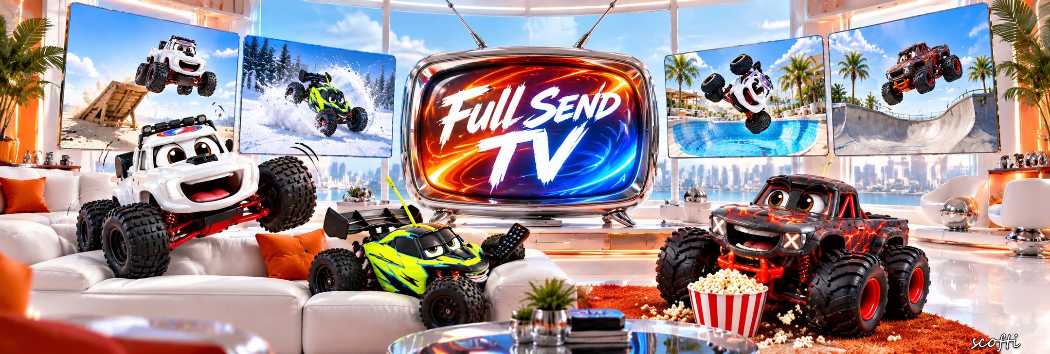 The team watching Full Send TV